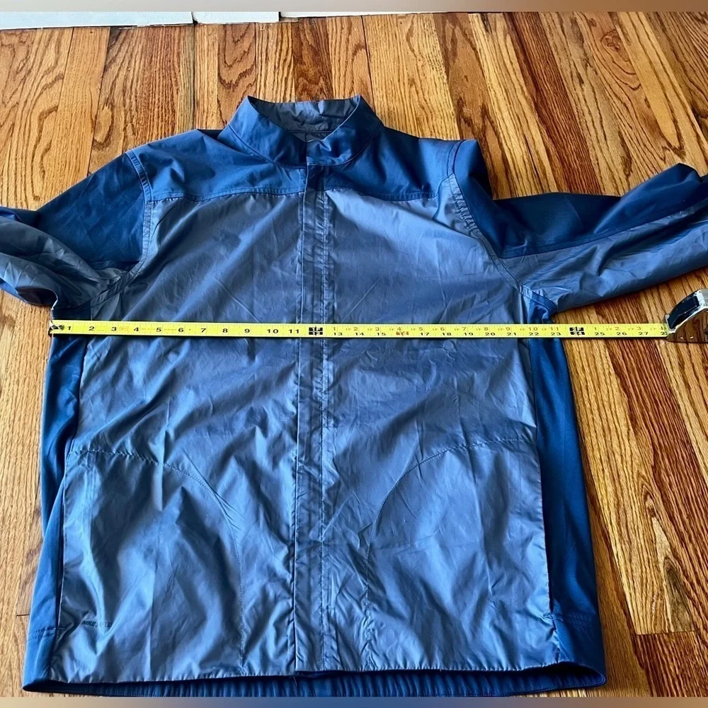 Nike Shield Size Large Windbreaker Jacket - Blue